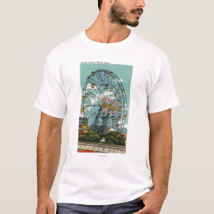 Uitzicht van het beroemde reuzenrad t-shirt