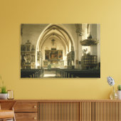 Uitzicht van het binnenland van de kerk met canvas afdruk (Insitu (Woonkamer))