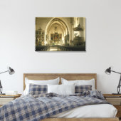 Uitzicht van het binnenland van de kerk met canvas afdruk (Insitu (Slaapkamer))