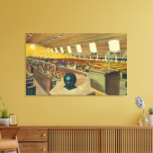 Uitzicht van het binnenland van het Sunset Bowling Canvas Afdruk (Insitu (Woonkamer))
