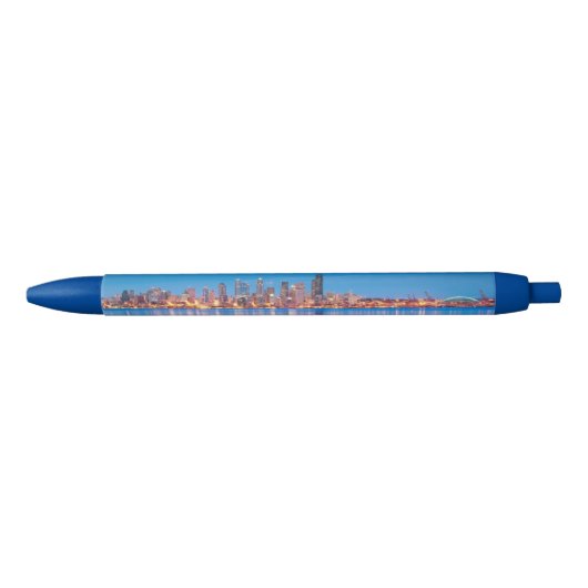Uitzicht van het blauwe uur in het centrum van Sea Zwarte Inkt Pen (Voorkant)
