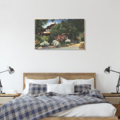 Uitzicht van "het Boerderij", Carole Lombard's Hou Canvas Afdruk (Insitu (Slaapkamer))