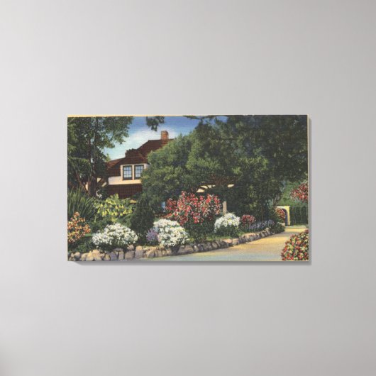 Uitzicht van "het Boerderij", Carole Lombard's Hou Canvas Afdruk (Voorkant)