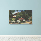 Uitzicht van "het Boerderij", Carole Lombard's Hou Canvas Afdruk (Insitu (Houten vloer))