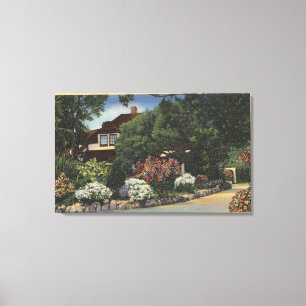 Uitzicht van "het Boerderij", Carole Lombard's Hou Canvas Afdruk