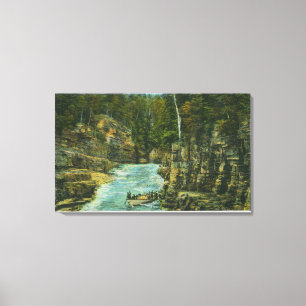 Uitzicht van het Bot Op de Rapids kijken Canvas Afdruk