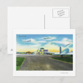 Uitzicht van het Brainard Field, landingsgewas en  Briefkaart (Voorkant / Achterkant)