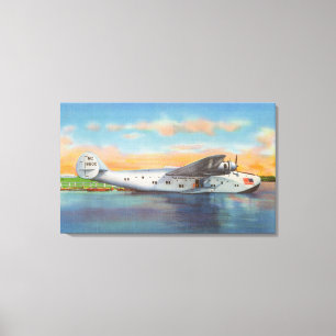 Uitzicht van het Californische Clipper Plane Canvas Afdruk