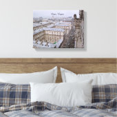 UITZICHT VAN HET canvas NOTRE DAME CATHEDRAL PARIS (Insitu (Slaapkamer))