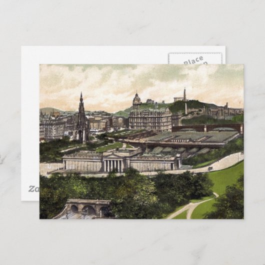 Uitzicht van het Castle Edinburgh Briefkaart (Voorkant / Achterkant)