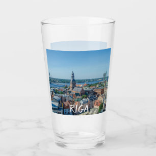 Uitzicht van het centrum van de stad Riga van bove Glas