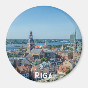 Uitzicht van het centrum van de stad Riga van bove Magneet