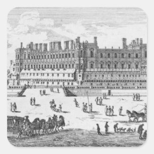 Uitzicht van het Chateau de Saint-Germain-en-Laye Vierkante Sticker