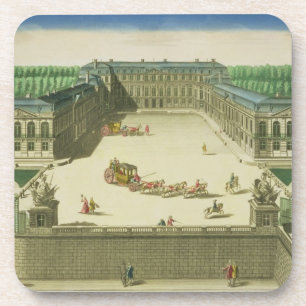 Uitzicht van het Chateau of St. Cloud, gegraveerd Onderzetter