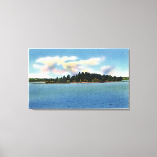 Uitzicht van het Cobbosseecontee-meer op Cuba Canvas Afdruk (Voorkant)