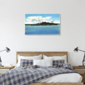 Uitzicht van het Cobbosseecontee-meer op Cuba Canvas Afdruk (Insitu (Slaapkamer))