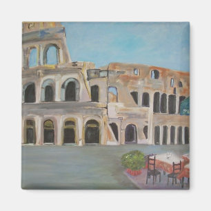 Uitzicht van het Coliseum in Rome Magneet