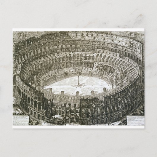 Uitzicht van het Colosseum uit de Uitzichten van R Briefkaart (Voorkant)