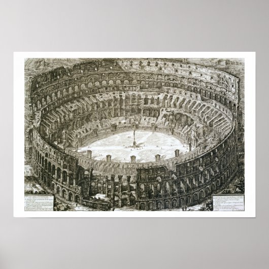 Uitzicht van het Colosseum uit de Uitzichten van R Poster (Voorkant)