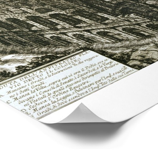 Uitzicht van het Colosseum uit de Uitzichten van R Poster (Hoek)