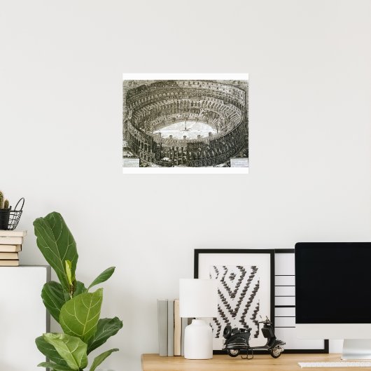 Uitzicht van het Colosseum uit de Uitzichten van R Poster (Thuiskantoor)