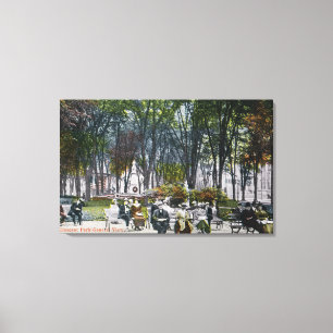 Uitzicht van het Crescent Park Canvas Afdruk