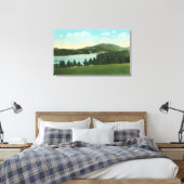 Uitzicht van het dampmeer met Mt. Baker op afstand Canvas Afdruk (Insitu (Slaapkamer))