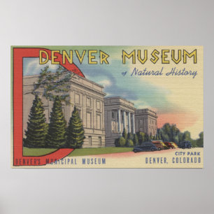 Uitzicht van het Denver Museum of Natural History Poster