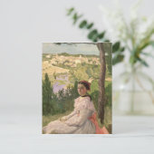 Uitzicht van het dorp Castelnau, 1868 Briefkaart (Staand voorkant)