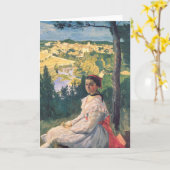 Uitzicht van het dorp | Fré dé ric Bazille Kaart (Gele Bloem)