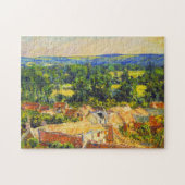 Uitzicht van het dorp Giverny Monet Fine Art Legpuzzel (Horizontaal)