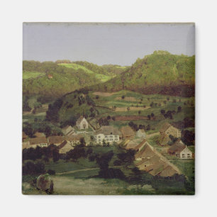 Uitzicht van het dorp Tenniken, 1846 Magneet