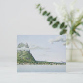 Uitzicht van het eiland Bora Bora, van 'Voyage aut Briefkaart (Staand voorkant)