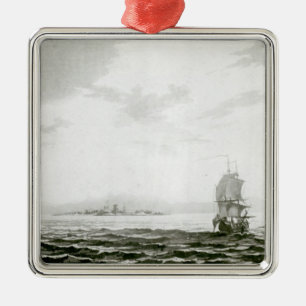 Uitzicht van het eiland Tappanooly Metalen Ornament