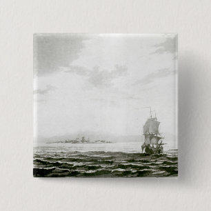 Uitzicht van het eiland Tappanooly Vierkante Button 5,1 Cm