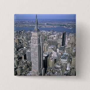 Uitzicht van het Empire State Building en Vierkante Button 5,1 Cm
