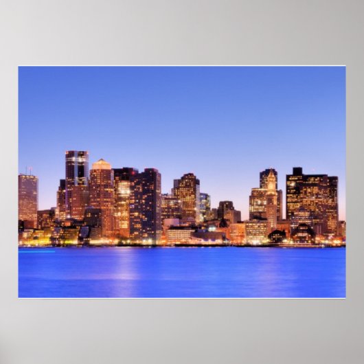 Uitzicht van het financiële district van het centr poster (Voorkant)