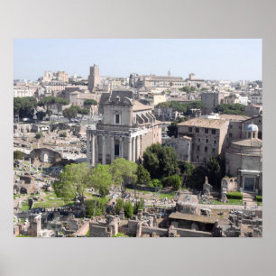 Uitzicht van het Forum van Rome voor de Faeröer Poster