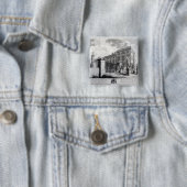 Uitzicht van het Foundling Hospital Vierkante Button 5,1 Cm (In situ)