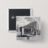 Uitzicht van het Foundling Hospital Vierkante Button 5,1 Cm (Voorkant /achterkant)