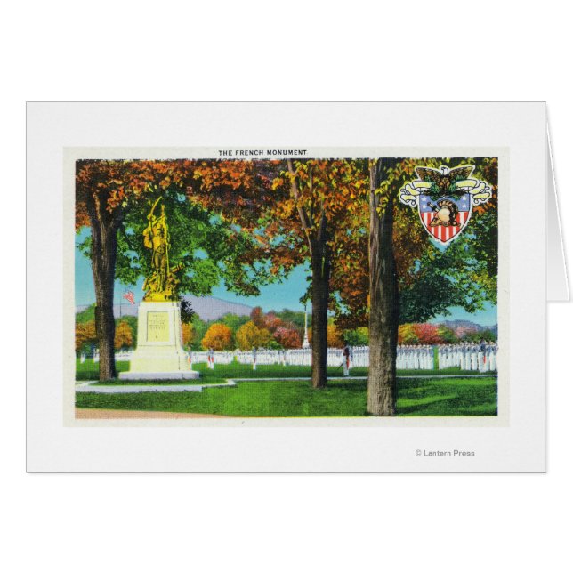 Uitzicht van het Franse monument, soldaten in (Voorkant Horizontaal)