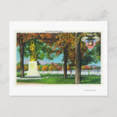 Uitzicht van het Franse monument, soldaten in Briefkaart (Voorkant)