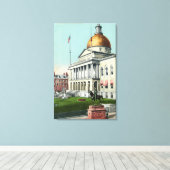 Uitzicht van het Front Lawn van het State House Canvas Afdruk (Insitu (Houten vloer))