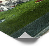 Uitzicht van het Front Lawn van het State House Poster (Hoek)