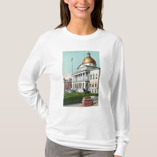Uitzicht van het Front Lawn van het State House T-shirt (Voorkant)