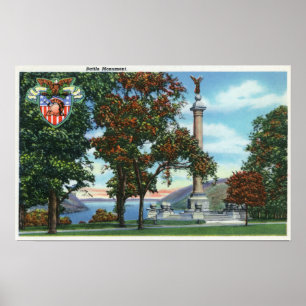 Uitzicht van het gevechtsmonument poster