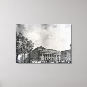 Uitzicht van het Grand Theater in Bordeaux Canvas Afdruk