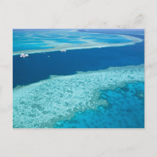 uitzicht van het Great Barrier Reef door de Briefkaart