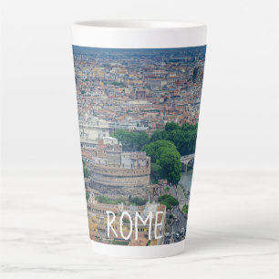 Uitzicht van het historische stadscentrum van Rome Latte Mok