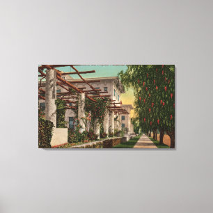 Uitzicht van het Hotel Maryland & Pergola Canvas Afdruk